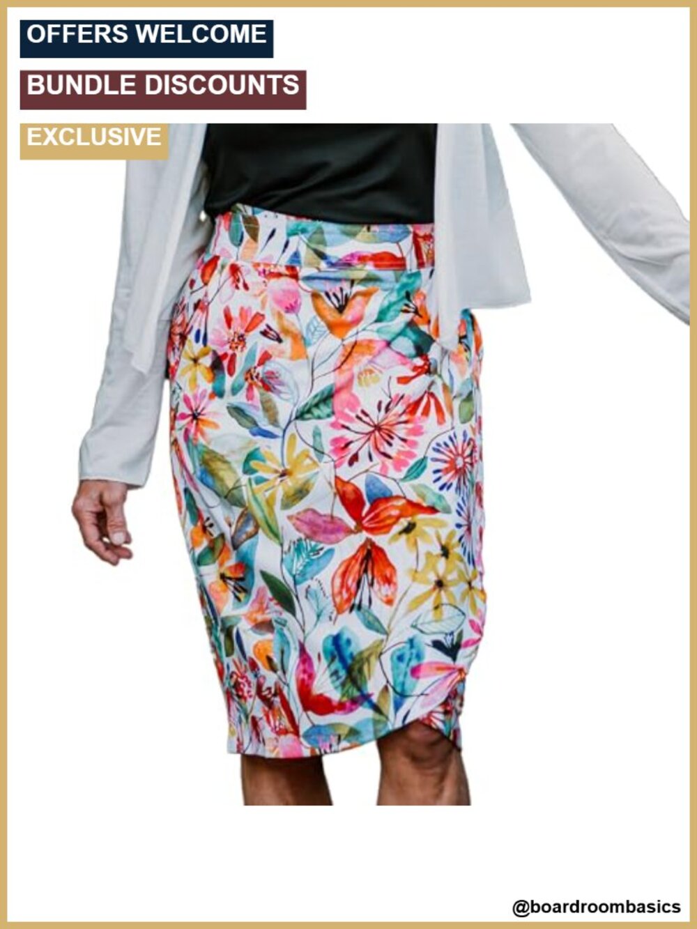 Quick-Dry Wrap Skirt with Velcro Closure and Pockets